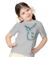 Girls Croco Cotton Candy Tshirt - Main Product View Fun Animal Print by Gleespace